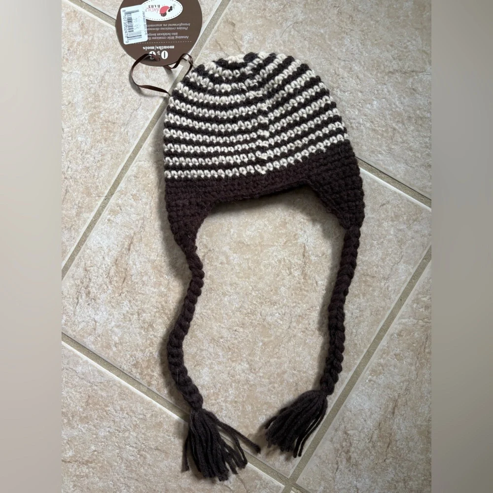 Newborn knit baby hat beanie 0-6 months NWT